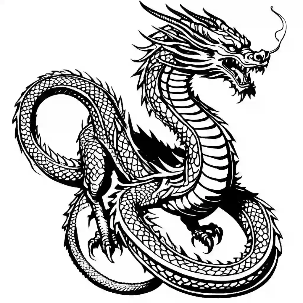 Empress Dragon coloring pages